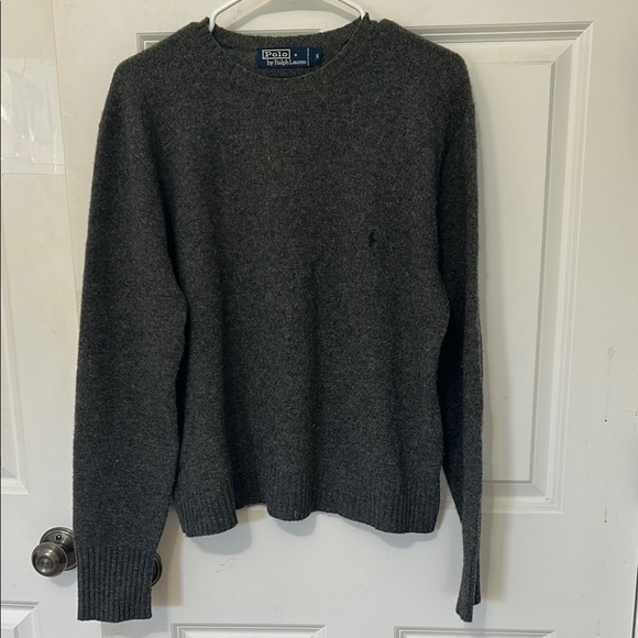 Polo by Ralph Lauren Gray Crewneck Sweater size small lambswool - Picture 1 of 6